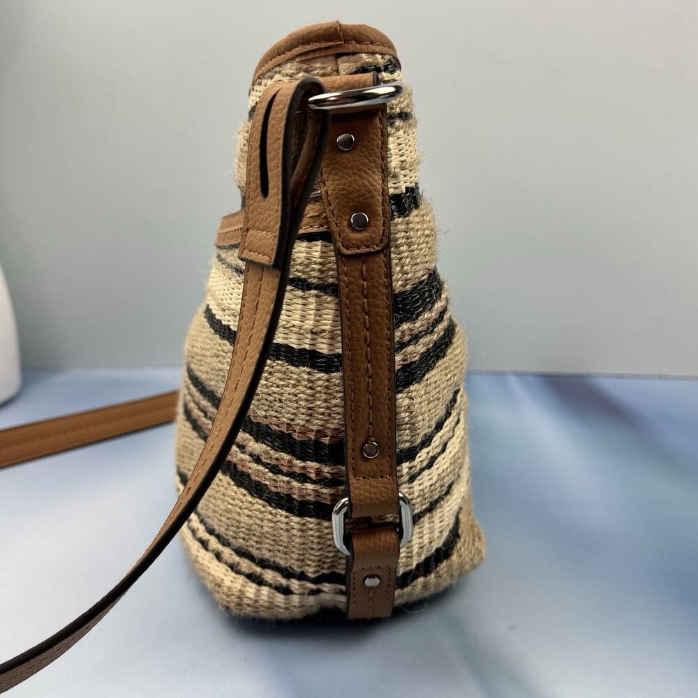 Rosetti Crossbody Womens Handbag Purse Adjustable Woven‎ Brown Earth Tones New - Picture 4 of 15